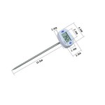 Digital insertion cooking / kitchen thermometer, 2 buttons, white color, model IT01